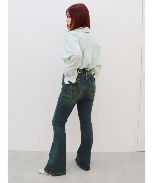 EVRIS バックリボンフレアデニムパンツ バックリボンフレアデニムパンツ[品番：MKSW0061724]｜EVRIS