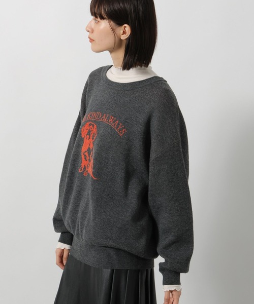 LAKOLE(ラコレ)の「アニマルロゴジャガードニット / 234985(ニット/セーター・レディース・チャコールグレー/グレー/ブラウン/アイボリー・FREE)」の15枚目の写真