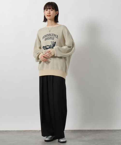 LAKOLE(ラコレ)の「アニマルロゴジャガードニット / 234985(ニット/セーター・レディース・チャコールグレー/グレー/ブラウン/アイボリー・FREE)」の5枚目の写真