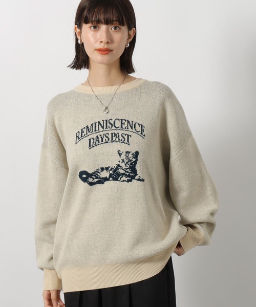 LAKOLE(ラコレ)の「アニマルロゴジャガードニット / 234985(ニット/セーター・レディース・チャコールグレー/グレー/ブラウン/アイボリー・FREE)」の8枚目の写真