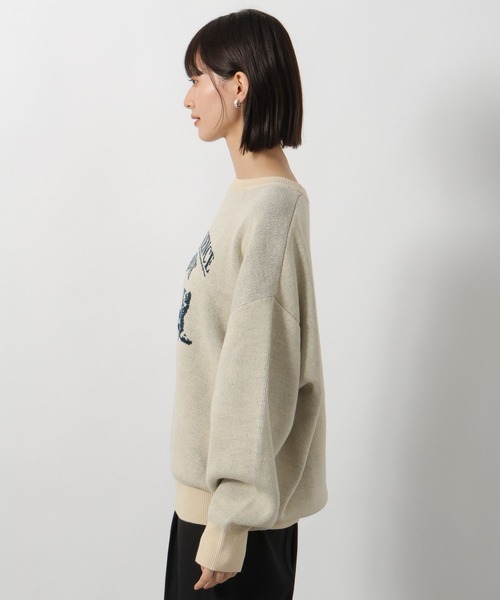 セール】アニマルロゴジャガードニット / 234985（ニット/セーター