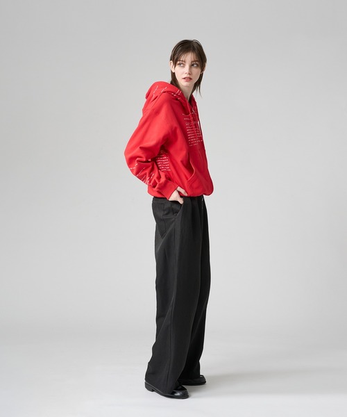 セール】HEAVY WEIGHT ERROR LOGO PRINT DOUBLE ZIP HOODIE/ヘビー