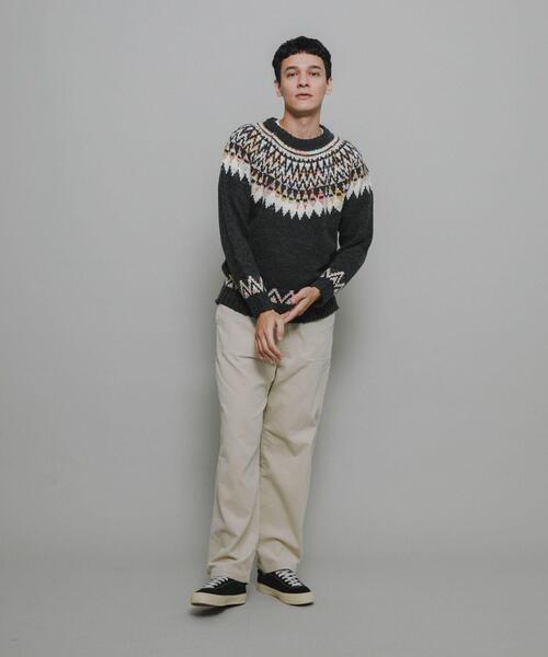 URBAN RESEARCH Sonny Label（アーバンリサーチサニーレーベル）の「ノルディック柄ニットプルオーバー（ニット/セーター・メンズ・チャコールグレー/ネイビー/グリーン・MEDIUM/LARGE）」の17枚目の写真
