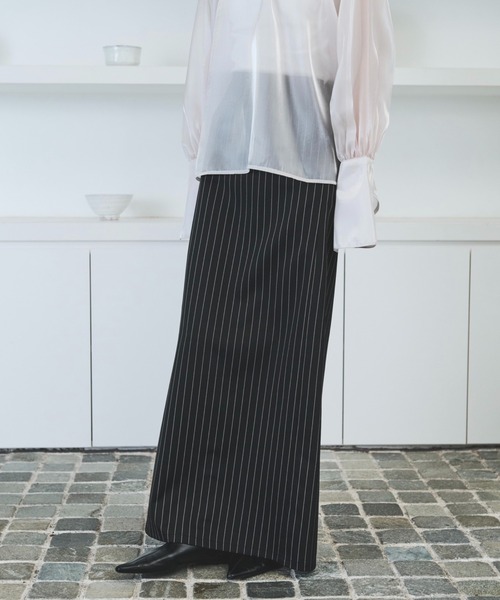 W A ACスカート ELLE ストライプ セット（セットアップ対応