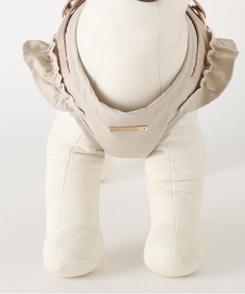 moncheri（モンシェリ）の「ショルダーフリルハーネス＋リードSET【ワンタッチ着脱・サイズ調整可能】（リード/ハーネス/首輪・レディース・ベージュ/ネイビー/ピンク/アイボリー/ブルー・S/M/L/XL）」の11枚目の写真