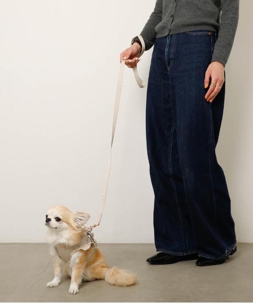 moncheri フリル付きハーネス Mサイズ ベージュ セール】ショルダー