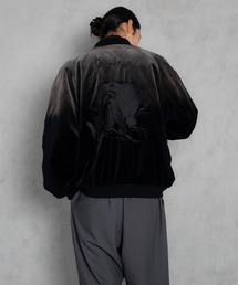ADAMPATEK/aging reversible souvenir jacket/エイジング加工ベロアスカジャン(AP2423004)