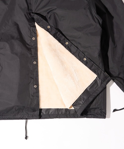 A17570 美品 ブルーナボイン 総柄ナイロンジャガードコーチJK 黒 1 USA製】ビンテージ【Pla-Jac】【黒】【裏ボア付き】【ナイロンコーチ