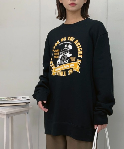 MODISH GAZE（モディシュガゼ）の「【MODISH GAZE】レトロデザインサークルロゴ 裏毛スウェット（スウェット・メンズ・ホワイト/ブラック/グレー系その他・MEDIUM/LARGE）」の18枚目の写真