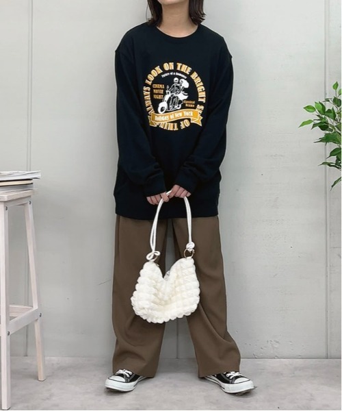 MODISH GAZE（モディシュガゼ）の「【MODISH GAZE】レトロデザインサークルロゴ 裏毛スウェット（スウェット・メンズ・ホワイト/ブラック/グレー系その他・MEDIUM/LARGE）」の21枚目の写真