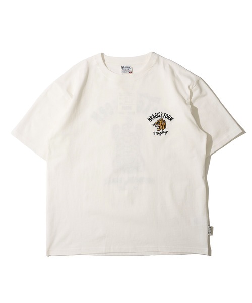 ADPOSION（アドポーション）の「【POWER TO THE PEOPLE】トラ刺繍Tシャツ（Tシャツ/カットソー・レディース・オフホワイト/グレー/ブラック/ホワイト・MEDIUM/LARGE/X-LARGE）」の5枚目の写真