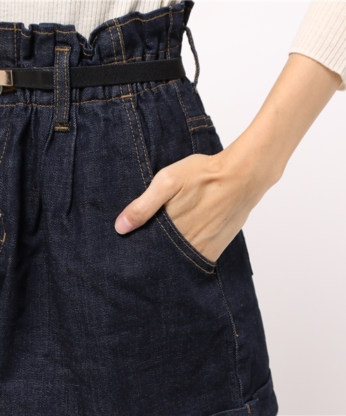 one after another NICE CLAUP（ワンアフターアナザーナイスクラップ）の「【ナイスクラップ】ハイウェストショートパンツ（その他パンツ・レディース・キャメル/カーキ/チェック/インディゴブルー・FREE）」の11枚目の写真