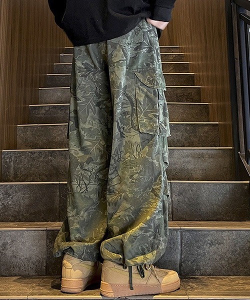 NOWLE(ノウル)の「【NOWLE】ルーズシルエット カモフラージュ イージー カーゴ(カーゴパンツ・メンズ・ベージュ/カーキ・X-LARGE/MEDIUM/LARGE)」の14枚目の写真