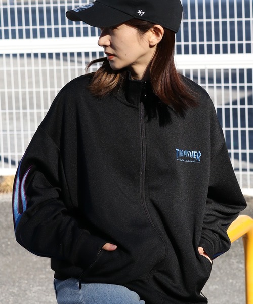 セール】【THRASHER/スラッシャー】FLAME TRACK JACKET/フレーム