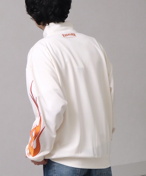 THRASHER(スラッシャー)の「【THRASHER/スラッシャー】FLAME TRACK JACKET/フレームトラックジャケット(ジャージ・メンズ・チャコールグレー/アイボリー/ネイビー/ブラック・M/L/XL)」の22枚目の写真