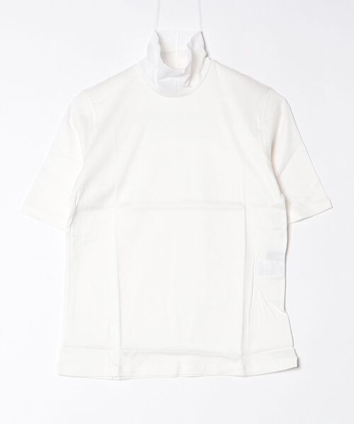 COMME CA(コムサ)の「100/2リング糸テレコ プルオーバー(Tシャツ/カットソー・レディース・ブラック/ブルー/オフホワイト・9号/11号)」の2枚目の写真