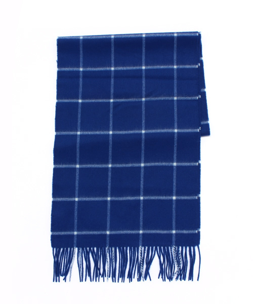 SHIPS（シップス）の「SD: 『カシミヤ』 ウィンドウペン マフラー■（マフラー・メンズ・ホワイト/ダークグレー/ブルー/ネイビー・ONE SIZE）」の11枚目の写真