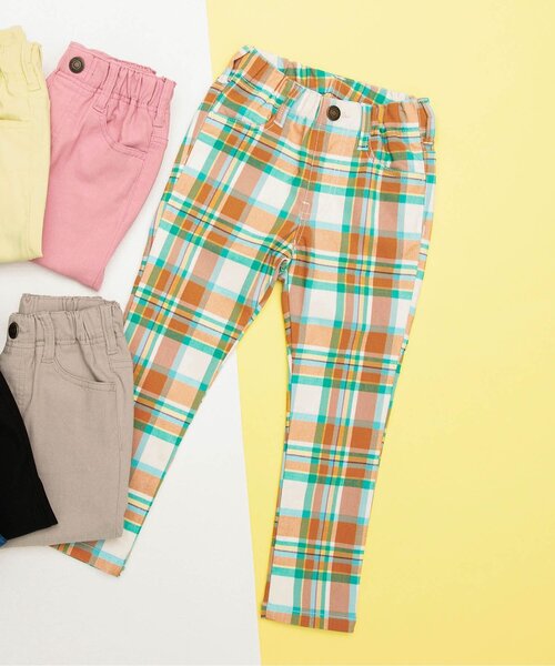 BREEZE（ブリーズ）の「【ジュニア対応】らくらくスキニーパンツ（その他パンツ・キッズ・ピンク/ブルー/グリーン/ベージュ/ブラック/レモンイエロー/チェック・90/100/110/130/120/160/150/140）」の7枚目の写真
