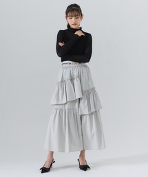 アシメティアードボリュームスカート