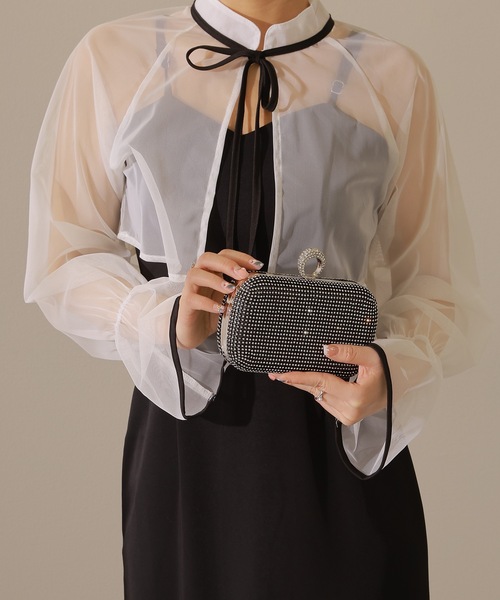 Lace Ladies(レースレディース)の「3WAY ラインストーン クラッチ パーティー バッグ(クラッチバッグ・レディース・ブラック/シルバー・FREE)」の7枚目の写真