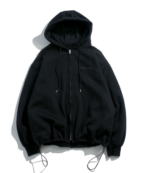 セール】embroidery print zip hoodie / 刺繍 プリント ジップ