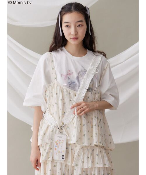 merry jenny（メリージェニー）の「floralティアードティアードワンピース（ワンピース・レディース・ブルー/ピンク/アイボリー・FREE）」の21枚目の写真