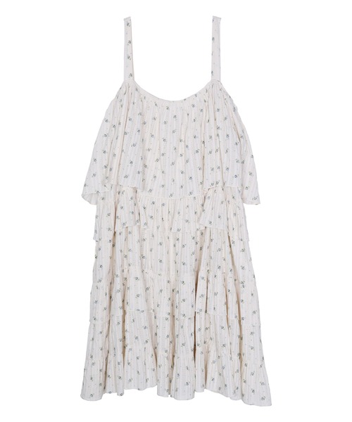 merry jenny（メリージェニー）の「floralティアードティアードワンピース（ワンピース・レディース・ブルー/ピンク/アイボリー・FREE）」の6枚目の写真