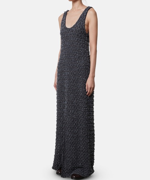 iRENE(アイレネ)の「ツイードニットドレス / Tweed Knit Dress(ワンピース・レディース・チャコールグレー/ホワイト/ダークブラウン・36)」の10枚目の写真