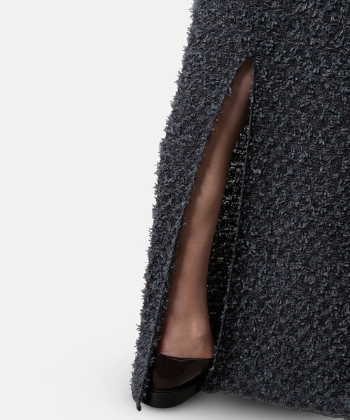 iRENE(アイレネ)の「ツイードニットドレス / Tweed Knit Dress(ワンピース・レディース・チャコールグレー/ホワイト/ダークブラウン・36)」の15枚目の写真