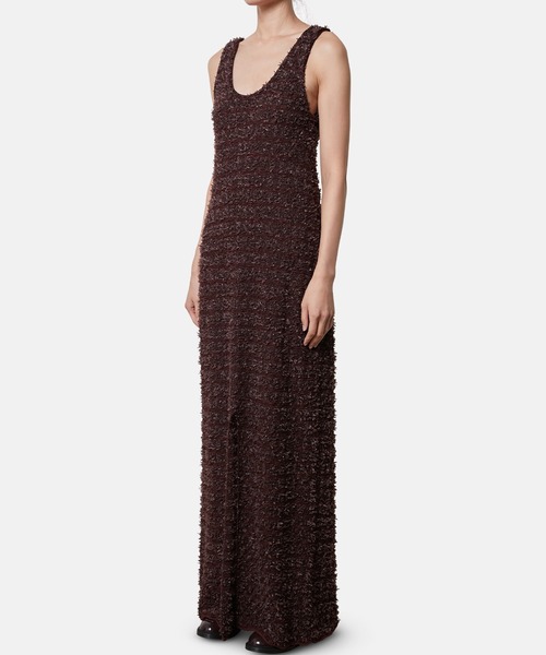 iRENE(アイレネ)の「ツイードニットドレス / Tweed Knit Dress(ワンピース・レディース・チャコールグレー/ホワイト/ダークブラウン・36)」の17枚目の写真