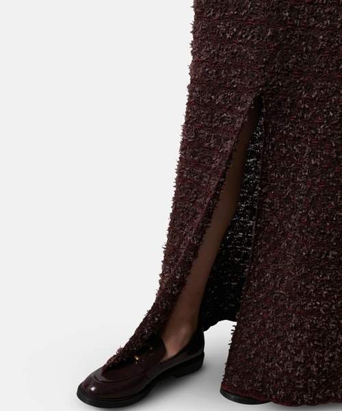 iRENE(アイレネ)の「ツイードニットドレス / Tweed Knit Dress(ワンピース・レディース・チャコールグレー/ホワイト/ダークブラウン・36)」の21枚目の写真