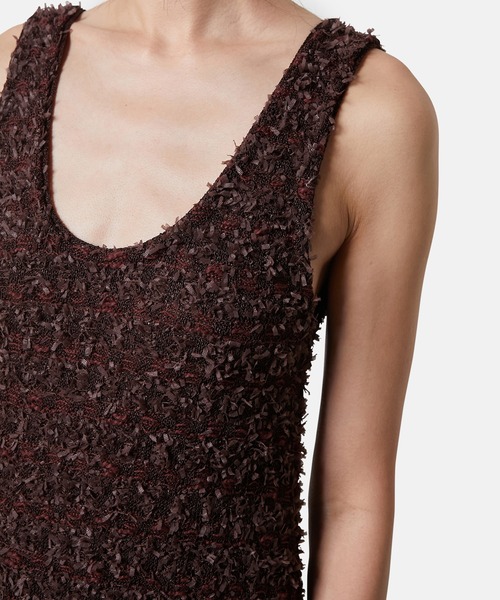 iRENE(アイレネ)の「ツイードニットドレス / Tweed Knit Dress(ワンピース・レディース・チャコールグレー/ホワイト/ダークブラウン・36)」の20枚目の写真