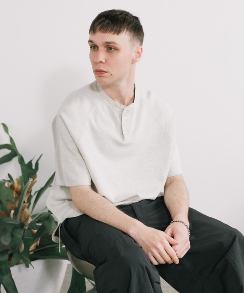 REMI RELIEF/レミレリーフ WタックヘンリーネックS/S