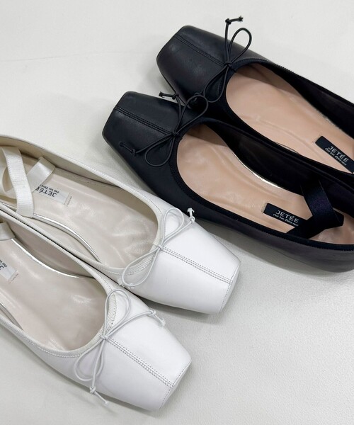 fredy emue（フレディエミュ）の「【JETEE/ジュテ】スクエアトゥバンドバレーシューズ（バレエシューズ・レディース・ブラック/ホワイト・M/L）」の18枚目の写真