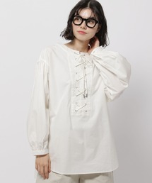 niko and... | レースアップワイドブラウス(シャツ/ブラウス)