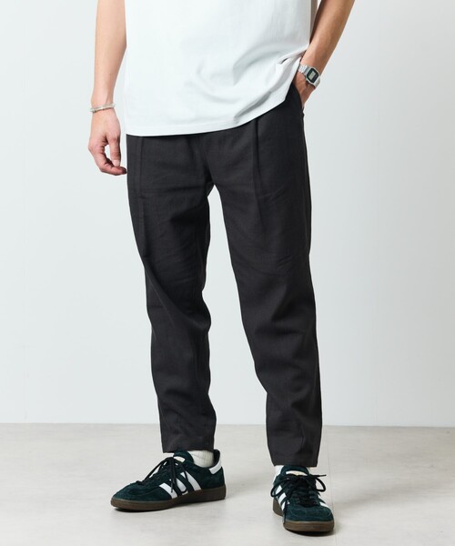 FREAK'S STORE（フリークスストア）の「限定展開 テーパードシルエット コットンリネン イージーパンツ（その他パンツ・メンズ・オリーブ/ブラック/ナチュラル/チャコールグレー・SMALL/LARGE/MEDIUM）」の2枚目の写真