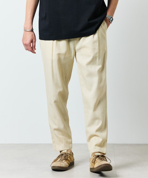 FREAK'S STORE（フリークスストア）の「限定展開 テーパードシルエット コットンリネン イージーパンツ（その他パンツ・メンズ・オリーブ/ブラック/ナチュラル/チャコールグレー・SMALL/LARGE/MEDIUM）」の21枚目の写真