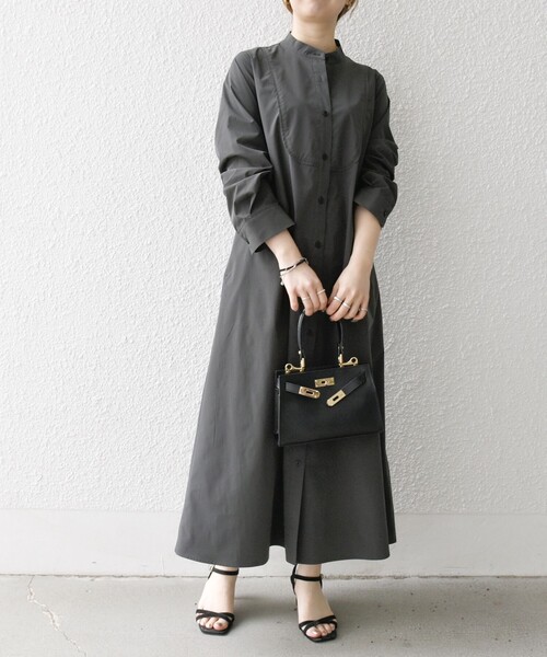 セール】SHIPS any:〈洗濯機可能〉タイプライター スタンドカラー