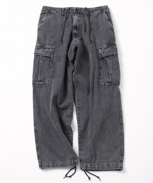 HINSON(ヒンソン)の「HINSON/ヒンソン 6POCKET PANTS/6ポケットデニムカーゴパンツ/ミリタリーパンツ(カーゴパンツ・メンズ・サックスブルー/ブラック/ネイビー・MEDIUM/LARGE/SMALL)」の4枚目の写真