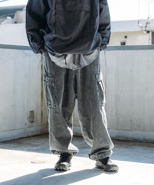 HINSON(ヒンソン)の「HINSON/ヒンソン 6POCKET PANTS/6ポケットデニムカーゴパンツ/ミリタリーパンツ(カーゴパンツ・メンズ・サックスブルー/ブラック/ネイビー・MEDIUM/LARGE/SMALL)」の14枚目の写真