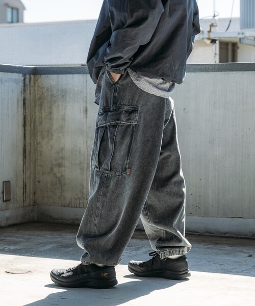 HINSON(ヒンソン)の「HINSON/ヒンソン 6POCKET PANTS/6ポケットデニムカーゴパンツ/ミリタリーパンツ(カーゴパンツ・メンズ・サックスブルー/ブラック/ネイビー・MEDIUM/LARGE/SMALL)」の12枚目の写真