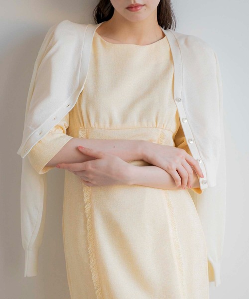 ノエラ Noela シアーラメカーディガン （ベージュ） ラメシアーカットソー | Tシャツ・カットソー | Noela OFFICIAL