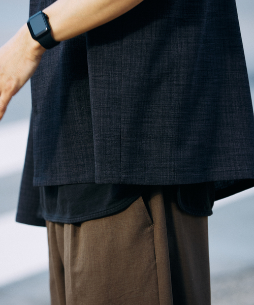 JOURNAL STANDARD relume（ジャーナルスタンダード　レリューム）の「レイヤードラウンド Tシャツ（Tシャツ/カットソー・メンズ・ホワイト/ライトグレー/アイボリー/ブラック系その他・SMALL/MEDIUM/LARGE）」の4枚目の写真