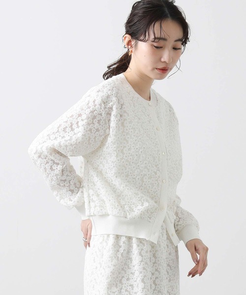 ブラウス シャツ ＬＵ花刺繍カーディガン レディース セール】LU花刺繍カーディガン（シャツ/ブラウス）｜Gready