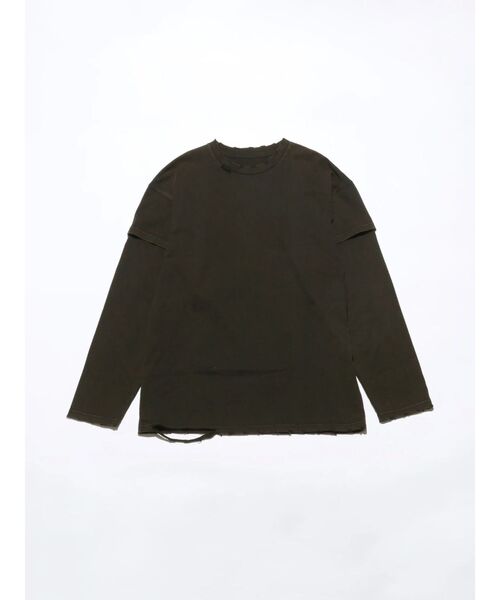 VEQUM（VEQUM）の「【VEQUM】LAYERED OVER LONG SLEEVE T SHIRT（Tシャツ/カットソー・レディース・ブラック/ネイビー/ブラウン・FREE）」の17枚目の写真