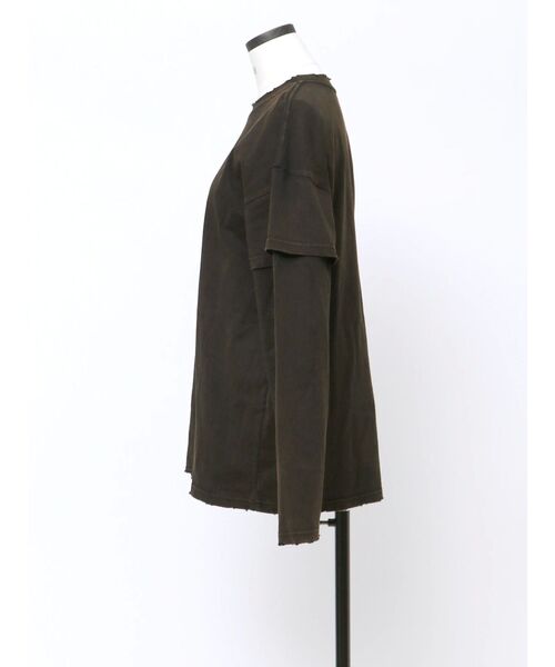 VEQUM（VEQUM）の「【VEQUM】LAYERED OVER LONG SLEEVE T SHIRT（Tシャツ/カットソー・レディース・ブラック/ネイビー/ブラウン・FREE）」の21枚目の写真