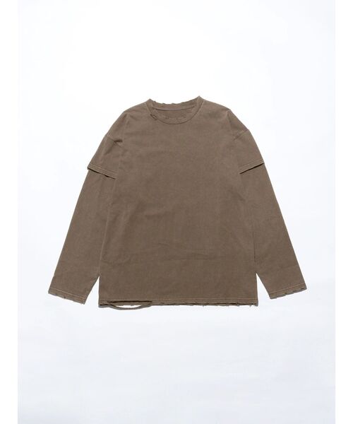 VEQUM（VEQUM）の「【VEQUM】LAYERED OVER LONG SLEEVE T SHIRT（Tシャツ/カットソー・レディース・ブラック/ネイビー/ブラウン・FREE）」の3枚目の写真
