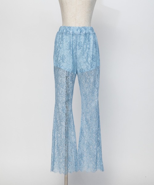 【新品未使用】WCJ レースフレアパンツ ブラック レースフレアパンツ（その他パンツ）｜WCJ（ダブルシージェイ）の