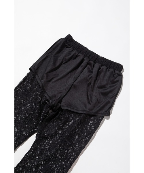 【新品未使用】WCJ レースフレアパンツ ブラック レースフレアパンツ（その他パンツ）｜WCJ（ダブルシージェイ）の