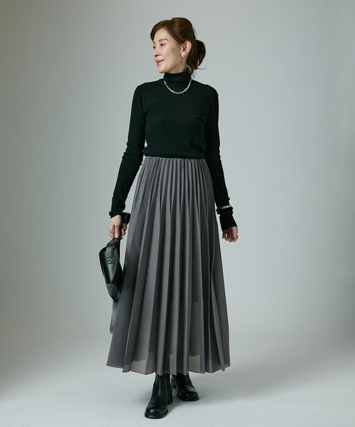 VERMEIL par iena（ヴェルメイユパーイエナ）の「《追加》アコーディオンプリーツスカート（スカート・レディース・ピンク/チャコールグレー・FREE）」の22枚目の写真